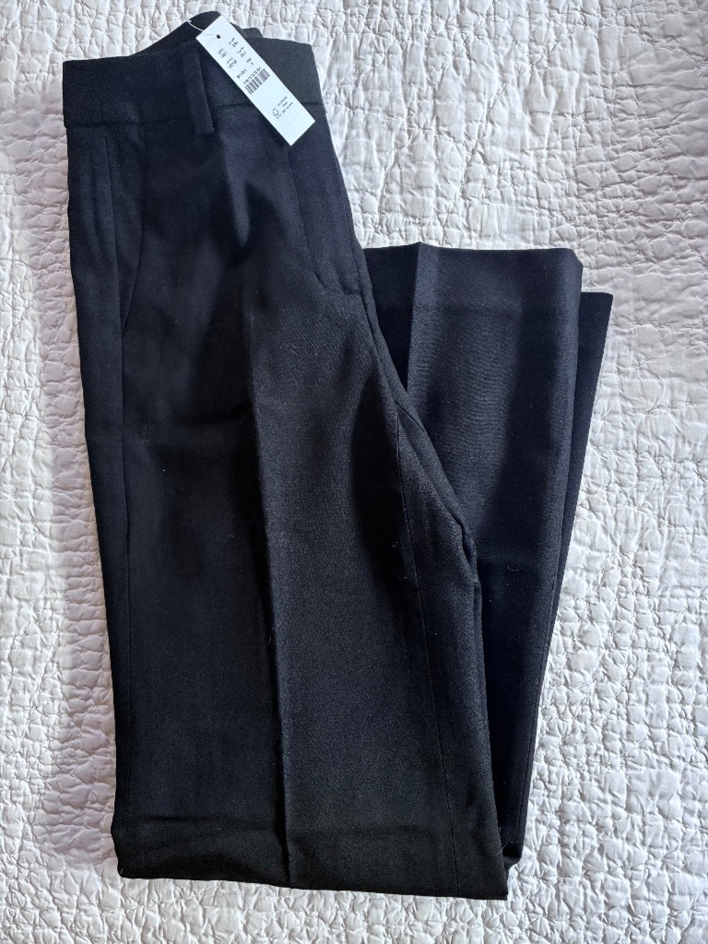 Carolina pant in wool blend flannel black size 0